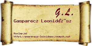 Gasparecz Leonidász névjegykártya